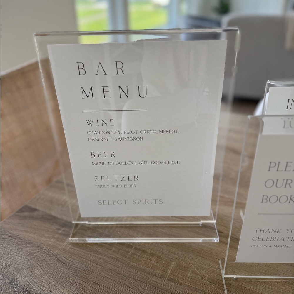Clear Acrylic Signs